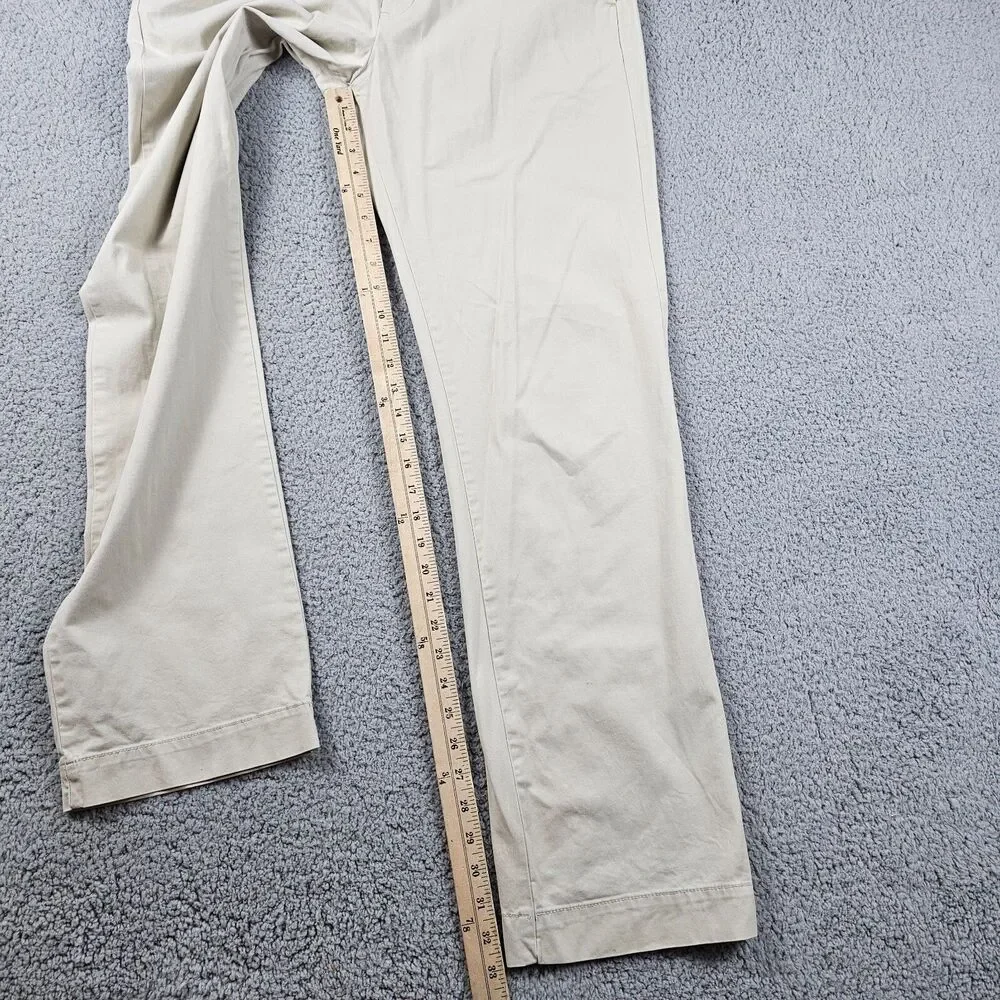 Polo Ralph Lauren Pants Men 36x33* Khaki Beige Chino Classic Stretch Casual Golf